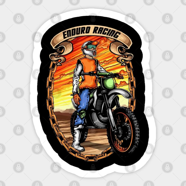Dirtbike racing Sticker by Ferawela store